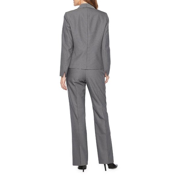 LE SUIT Single-Button Pants Suit Grey/Black - Size 6 - NWT - Picture 4 of 4